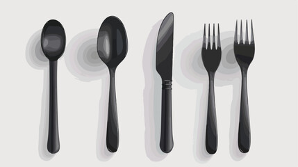 Isolated spoon knife and fork design Vector illustration