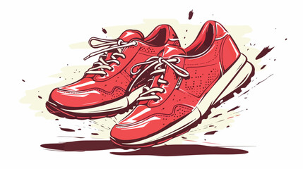 Isolater running shoes design Vector illustration. Vector