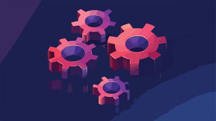 Isometric gears icon design Vector illustration. Vector