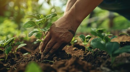 People are nurturing the plants as part of their commitment to environmental care