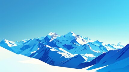 Majestic Mountains Covered in Snow