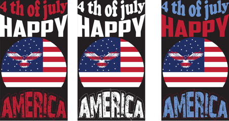 Typography 4th of july T-Shirt Design