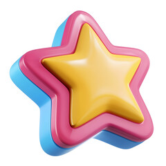 3D toon style star icon