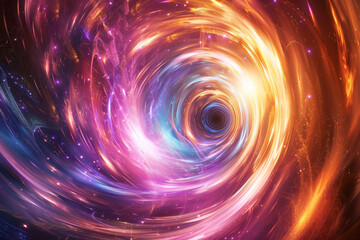 Obraz premium Abstract Cosmic Portal An abstract depiction of a cosmic portal, with swirling colors and a radiant glow Ideal for psychedelic art shows or creative design elements
