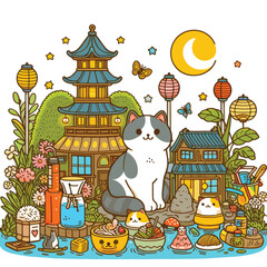  cute cat Adobe Illustrator Artwork 