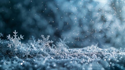 Sparkling Snowflakes in Magical Winter Wonderland