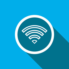 Wi Fi Icon Vector. Wireless icon vector in trendy flat style. Wifi icon image, Wifi icon illustration isolated on blue background