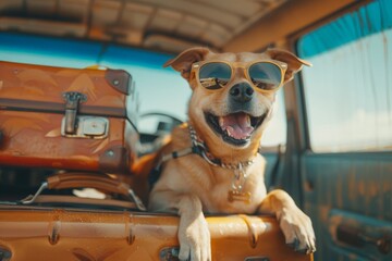 Joyful Dog Embarks on Sunny Adventure