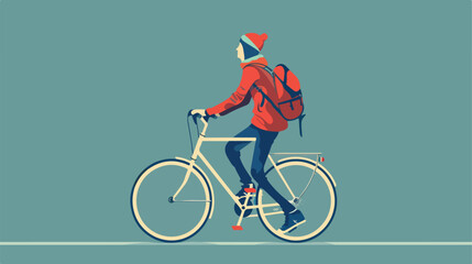 man walk with a bicycle Vector style vector design illustration