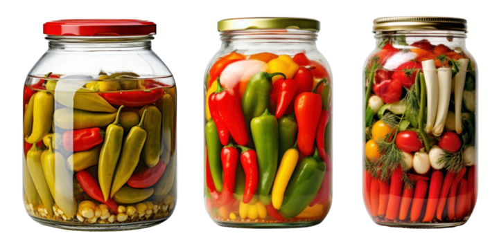 Food jar ketchup plant. png cut out element set