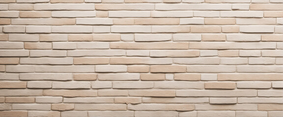 Fototapeta premium Beige white light rustic brick wall texture background