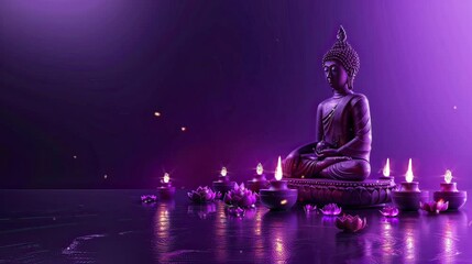 candles and buddha background