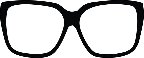 Sunglasses, Glasses. Vector glasses model icon. glasses Silhouette. Stylish male and female optical accessories stock vector.