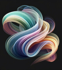 Elegant Waveform: Colorful Abstract Art