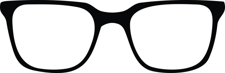 Glasses. Vector glasses model icon. Sunglasses, glasses, Silhouette. Stylish male and female optical accessories stock vector.