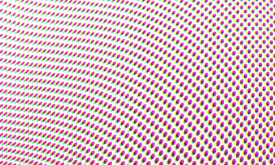 Obraz premium Abstract Vector Color Halftone Dots Pattern Retro Pop Art Comic Print Close Up Wallpaper Overlay Texture on White Background