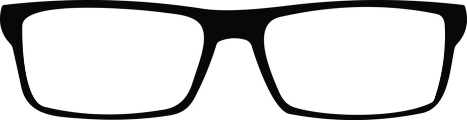 Glasses. Vector glasses model icon. Sunglasses, glasses, Silhouette. Stylish male and female optical accessories stock vector.