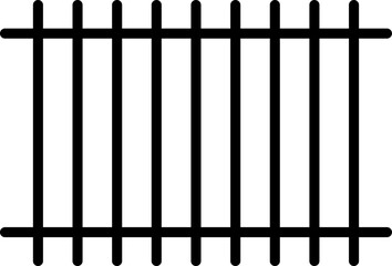 Fence icon. Simple illustration of village metal fence vector icon for web design isolated on white background