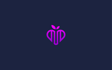 letter u with love logo icon design vector design template inspiration
