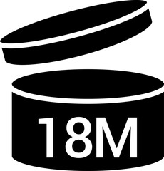 Pao symbol cosmetic vector  icon. 3, 6, 8, 9, 10, 12, 24, 36, 48 Period after opening, PAO symbol and Green Point symbol for cosmetics packaging. Vector