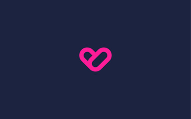 letter v with love logo icon design vector design template inspiration