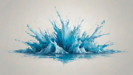 blue paint splash