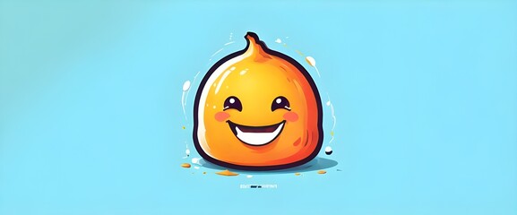 Cute orange fruit character vector illustration