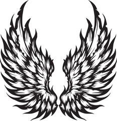 Obraz premium black wings icons