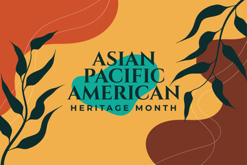 Asian pacific heritage month botanical poster