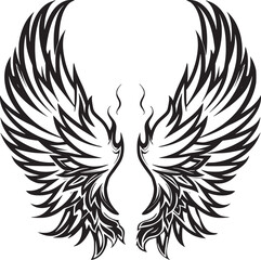 Obraz premium black wings icons