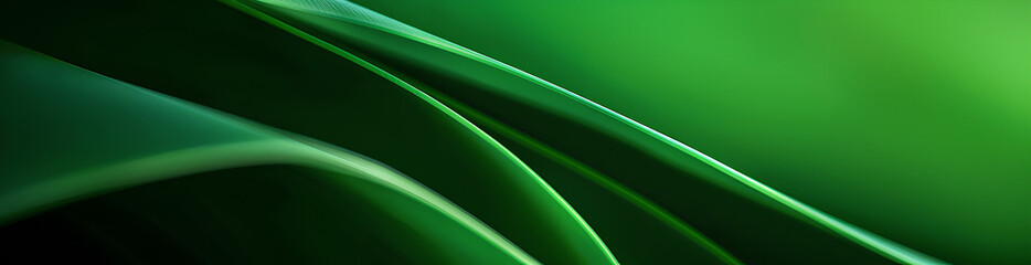 A green abstract background with smooth lines and gradients, creating an elegant and contemporary...