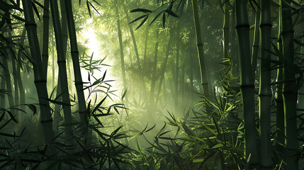 Bamboo forest, the denseness of nature valuable resource