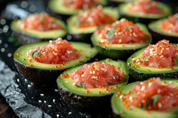 Fresh Cucumbers With Red Sauce and Sprinkles