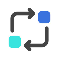 Editable vector data transfer synchronization icon. Part of a big icon set family. Perfect for web and app interfaces, presentations, infographics, etc