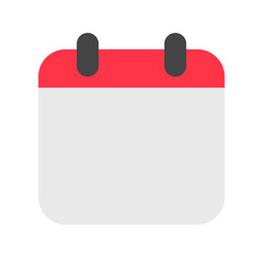 Editable vector empty calendar icon. Part of a big icon set family. Perfect for web and app interfaces, presentations, infographics, etc