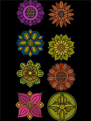 pattern with flowers ilustration digital modern