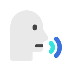 Editable speech recognition, voice command vector icon. Part of a big icon set family. Perfect for web and app interfaces, presentations, infographics, etc