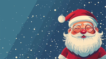 Merry christmas with Santa Claus copy space Vector illustration