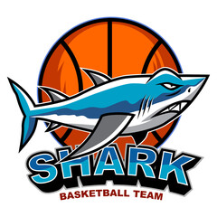 angry great white shark mascot