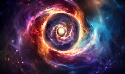 Obraz premium fantasy, whirlpool, galaxy, universe, illustration
