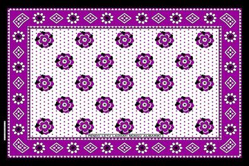 African Wax Print fabric, Ethnic overlap ornament seamless design, Khanga pattern motifs floral elements. khanga texture, colorful textile Ankara fashion style. New Design For Fabric.