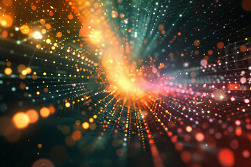 Fototapeta premium Abstract visualization of AIs role in business performance and strategic development with copy space