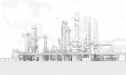 Obraz premium industry,factory,architecture,lines,construction