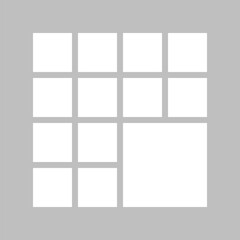 Template collage seventeen frames images or photos