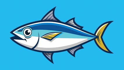 fish on a blue background