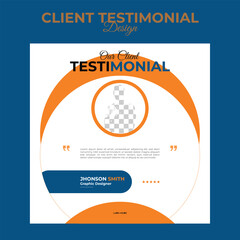 Customer feedback testimonial social media post web banner template. client testimonials social media post banner design template