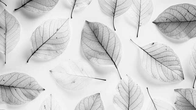 Black and white leaves.