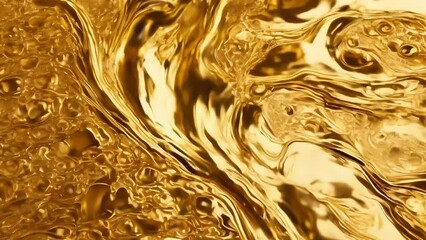 Glowing fluid liquid gold texture - Powered by Adobe