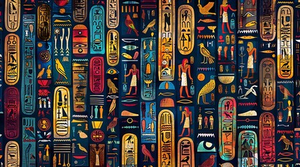 Ancient Egyptian hieroglyphs as part of the natural museum collection are very well described. for the commemoration of International Museum Day as a poster, background