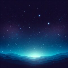 Fototapeta na wymiar Starry night sky over mountain landscape